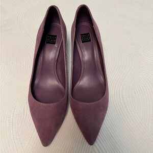 Elegant Lavender Suede Women's Heels